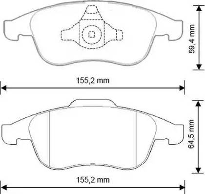 Stop 573268S - Комплект спирачно феродо, дискови спирачки vvparts.bg