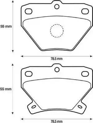 Stop 572450S - Комплект спирачно феродо, дискови спирачки vvparts.bg