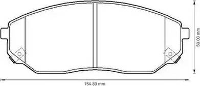 Stop 572511S - Комплект спирачно феродо, дискови спирачки vvparts.bg