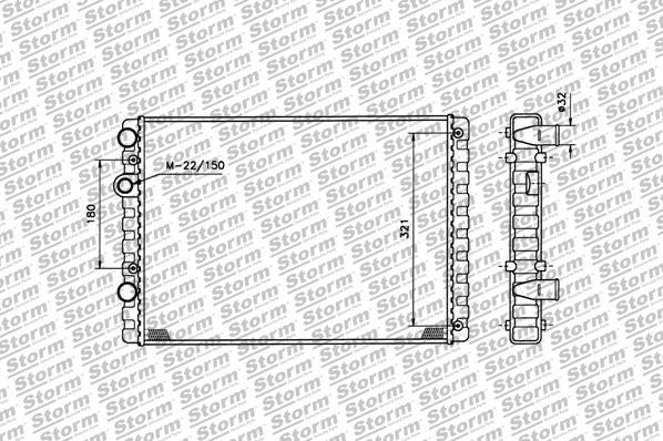 Storm 90203 - Радиатор, охлаждане на двигателя vvparts.bg