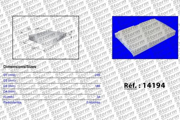 Storm 14194 - Филтър купе (поленов филтър) vvparts.bg