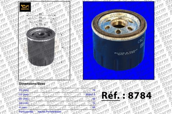 Storm 8784 - Маслен филтър vvparts.bg