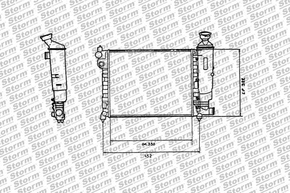 Storm 78001 - Радиатор, охлаждане на двигателя vvparts.bg
