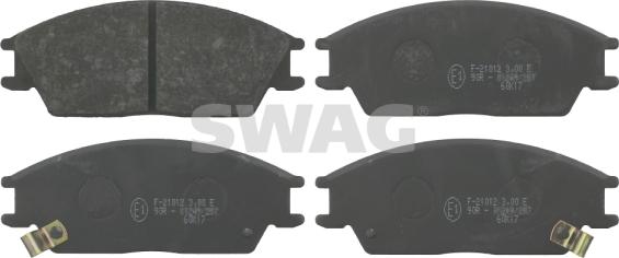 Swag 90 91 6542 - Комплект спирачно феродо, дискови спирачки vvparts.bg