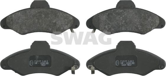 Swag 50 91 6039 - Комплект спирачно феродо, дискови спирачки vvparts.bg