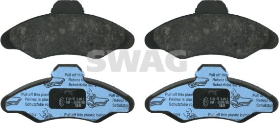 Swag 50 91 6038 - Комплект спирачно феродо, дискови спирачки vvparts.bg