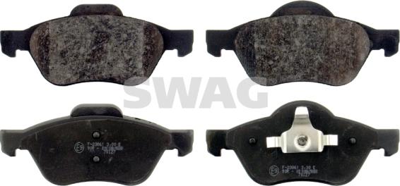 Swag 60 91 6435 - Комплект спирачно феродо, дискови спирачки vvparts.bg