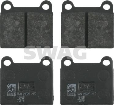 Swag 30 91 6068 - Комплект спирачно феродо, дискови спирачки vvparts.bg