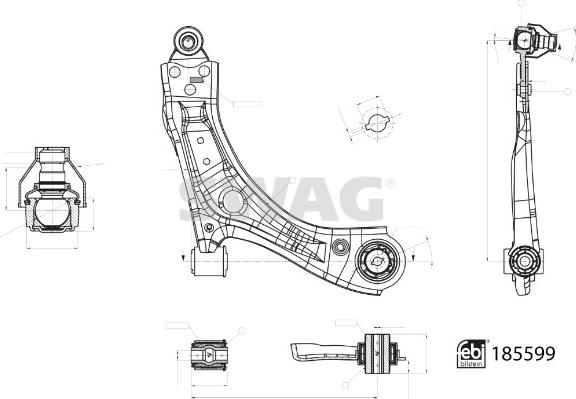 Swag 33 10 9998 - Носач, окачване на колелата vvparts.bg