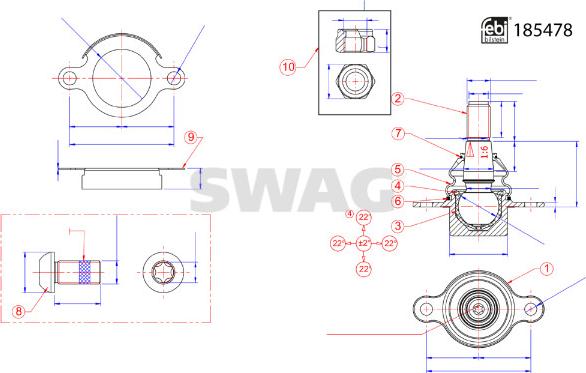 Swag 33 10 9940 - Шарнири vvparts.bg