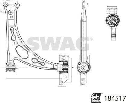 Swag 33 10 9416 - Носач, окачване на колелата vvparts.bg