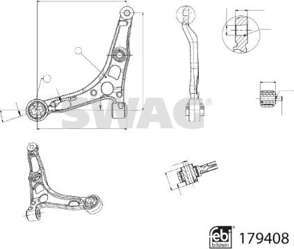 Swag 33 10 4910 - Носач, окачване на колелата vvparts.bg