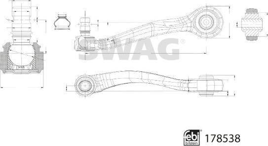 Swag 33 10 4578 - Носач, окачване на колелата vvparts.bg