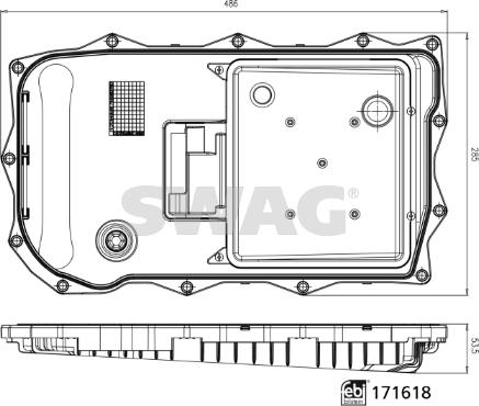 Swag 33 10 0984 - Хидравличен филтър, автоматична предавателна кутия vvparts.bg