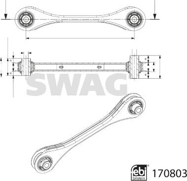 Swag 33 10 0557 - Носач, окачване на колелата vvparts.bg