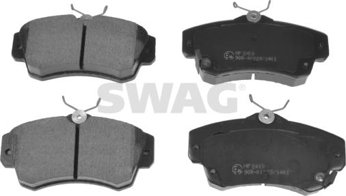 Swag 33 10 0186 - Комплект спирачно феродо, дискови спирачки vvparts.bg