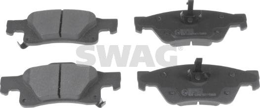 Swag 33 10 2657 - Комплект спирачно феродо, дискови спирачки vvparts.bg