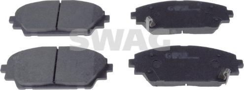 Swag 33 10 7125 - Комплект спирачно феродо, дискови спирачки vvparts.bg