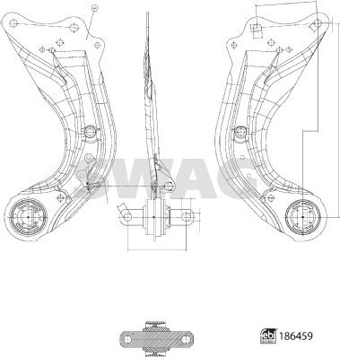 Swag 33 11 0404 - Носач, окачване на колелата vvparts.bg