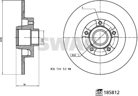 Swag 33 11 0091 - Спирачен диск vvparts.bg