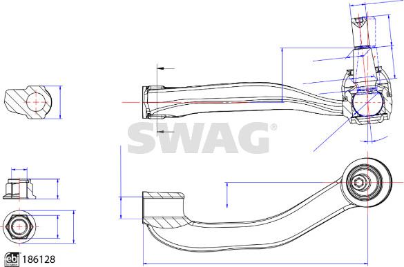 Swag 33 11 0258 - Накрайник на напречна кормилна щанга vvparts.bg