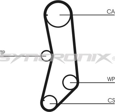 SYNCRONIX SY110997PE - Водна помпа+ к-кт ангренажен ремък vvparts.bg