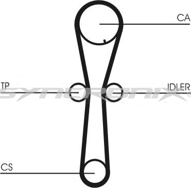 SYNCRONIX SY110954 - Комплект ангренажен ремък vvparts.bg
