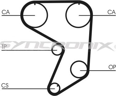 SYNCRONIX SY0900N - Ангренажен ремък vvparts.bg