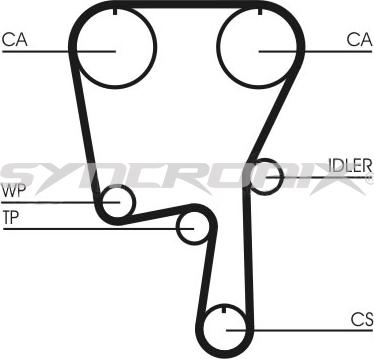 SYNCRONIX SY0907N - Ангренажен ремък vvparts.bg