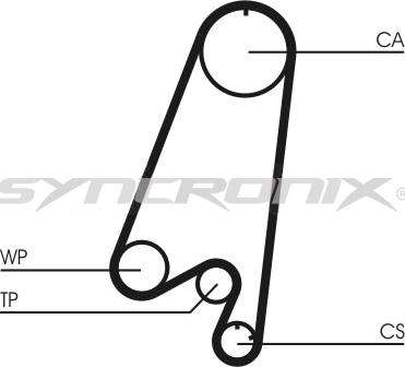 SYNCRONIX SY110910 - Комплект ангренажен ремък vvparts.bg