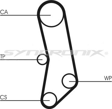 SYNCRONIX SY110503PE - Водна помпа+ к-кт ангренажен ремък vvparts.bg