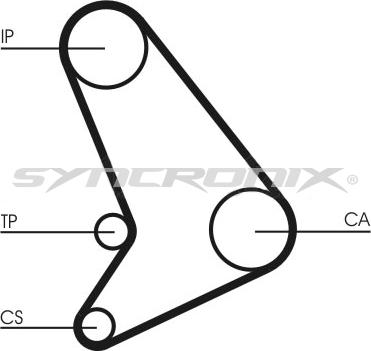 SYNCRONIX SY110512 - Комплект ангренажен ремък vvparts.bg