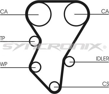 SYNCRONIX SY0588N - Ангренажен ремък vvparts.bg