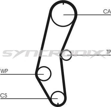 SYNCRONIX SY0666N - Ангренажен ремък vvparts.bg