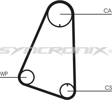 SYNCRONIX SY0633N - Ангренажен ремък vvparts.bg