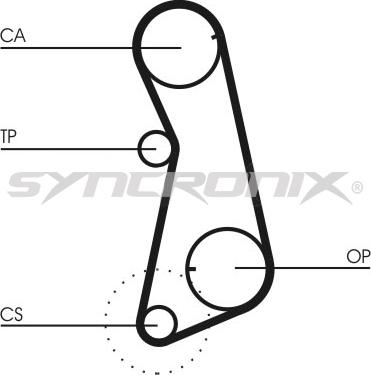 SYNCRONIX SY0637N - Ангренажен ремък vvparts.bg