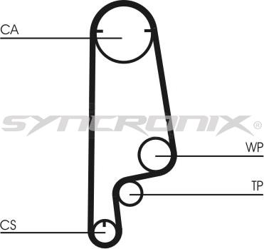 SYNCRONIX SY0627N - Ангренажен ремък vvparts.bg