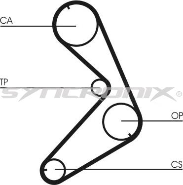 SYNCRONIX SY0676N - Ангренажен ремък vvparts.bg