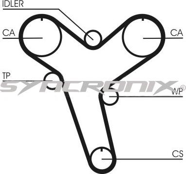 SYNCRONIX SY0894N - Ангренажен ремък vvparts.bg