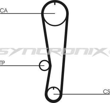 SYNCRONIX SY0895N - Ангренажен ремък vvparts.bg