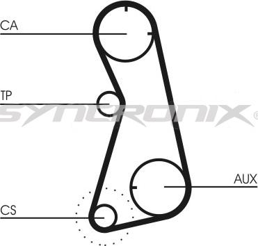 SYNCRONIX SY110869 - Комплект ангренажен ремък vvparts.bg