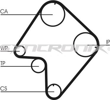 SYNCRONIX SY0832N - Ангренажен ремък vvparts.bg