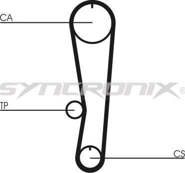 SYNCRONIX SY0824N - Ангренажен ремък vvparts.bg