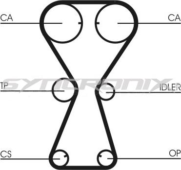 SYNCRONIX SY0826N - Ангренажен ремък vvparts.bg