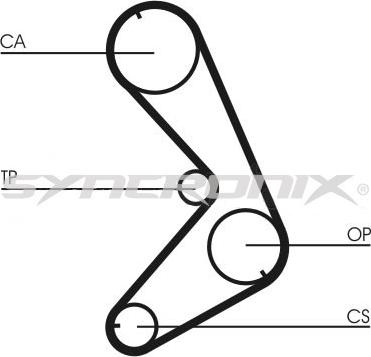 SYNCRONIX SY110749 - Комплект ангренажен ремък vvparts.bg