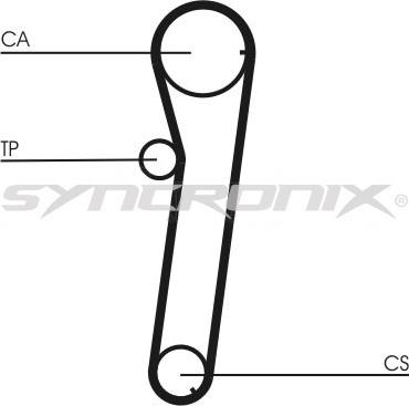 SYNCRONIX SY0740N - Ангренажен ремък vvparts.bg