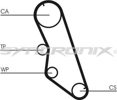 SYNCRONIX SY110754PE - Водна помпа+ к-кт ангренажен ремък vvparts.bg