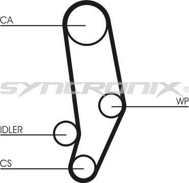 SYNCRONIX SY0704N - Ангренажен ремък vvparts.bg