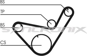 SYNCRONIX SY0714N - Ангренажен ремък vvparts.bg