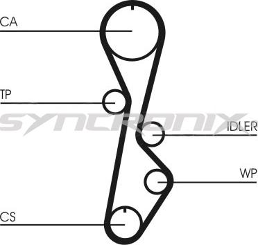 SYNCRONIX SY0785N - Ангренажен ремък vvparts.bg